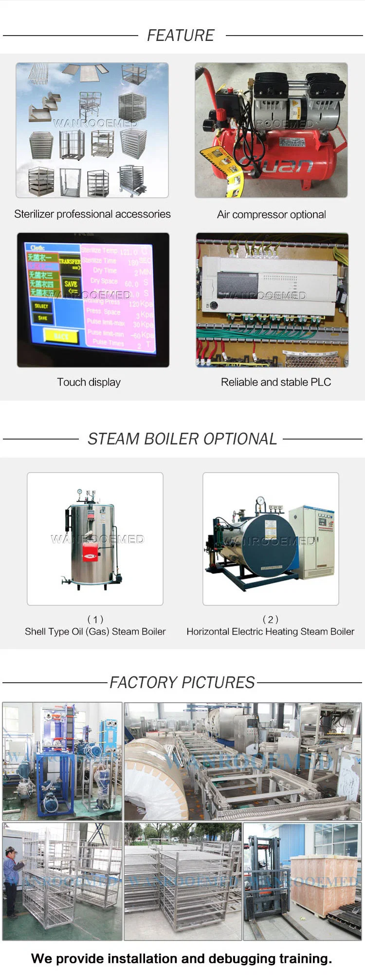 Yg Series Industrial Equipment Pulsating Vacuum Autoclave Steam Sterilization for Dressing